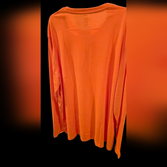 Athletic Works Men's Bright Orange Long Sleeve Tee - Picture 3 of 4
